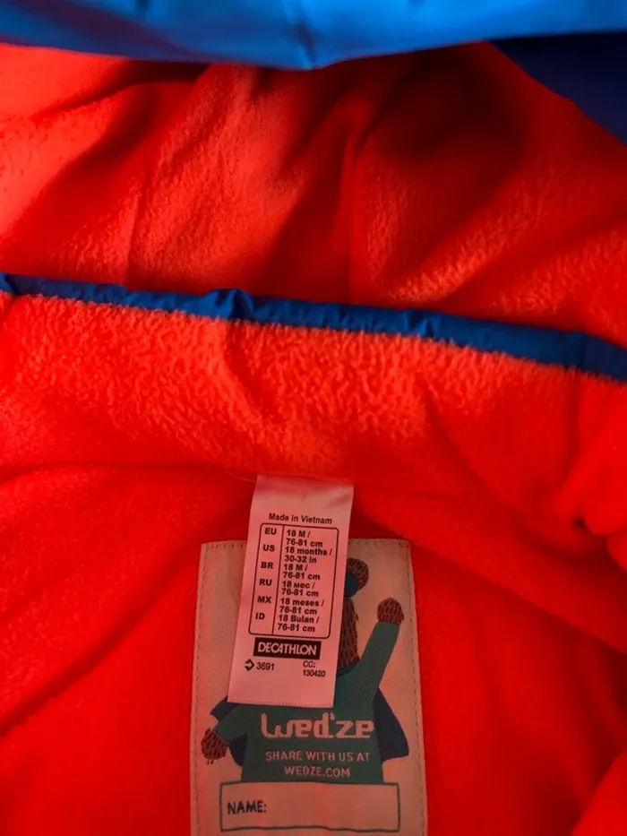 Combinaison de ski + gants 18 mois - photo numéro 5