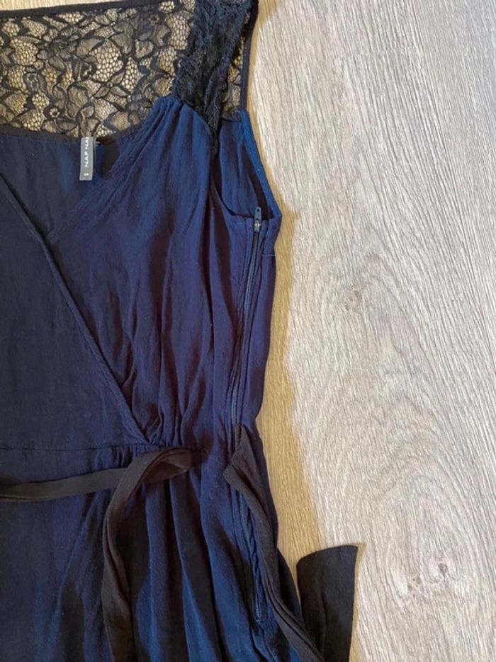 Robe bleu marine t 34 dentelle - photo numéro 4