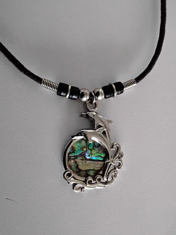 Collier vintage dauphins nacre