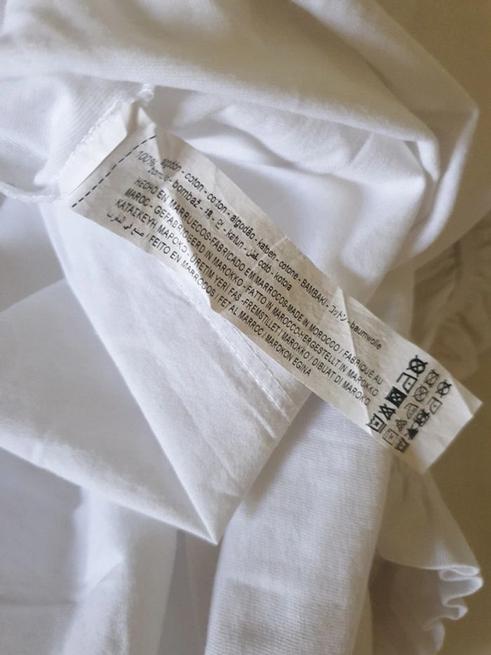 Haut blanc fille marque Zara taille 11 12 ans épaules dénudées - photo numéro 4