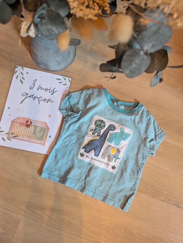 T-shirt Obaïbi 3 mois bleu