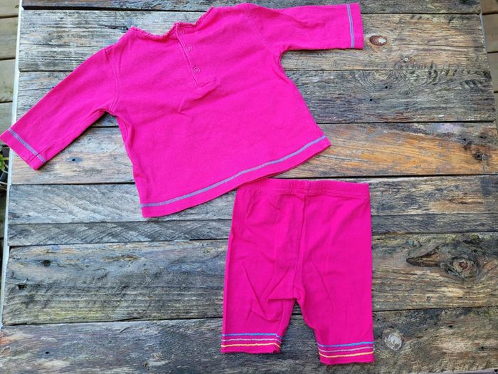 Superbe ensemble La Compagnie Des Petits, rose fuchsia, legging et tee-shirt manches longues, 3 mois - photo numéro 7