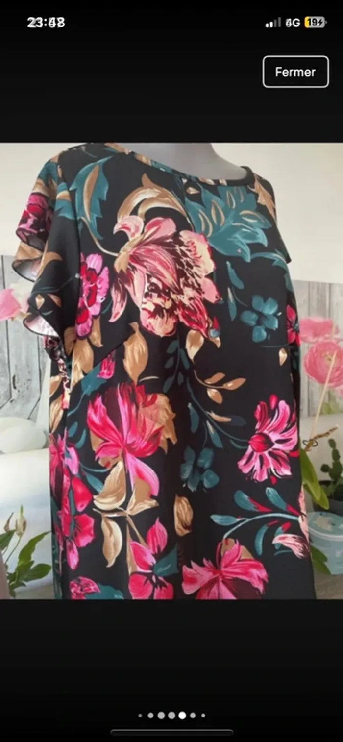 Neuve avec étiquette superbe robe d’été en 44 matière agréable, belle coupe 🌸 - photo numéro 6