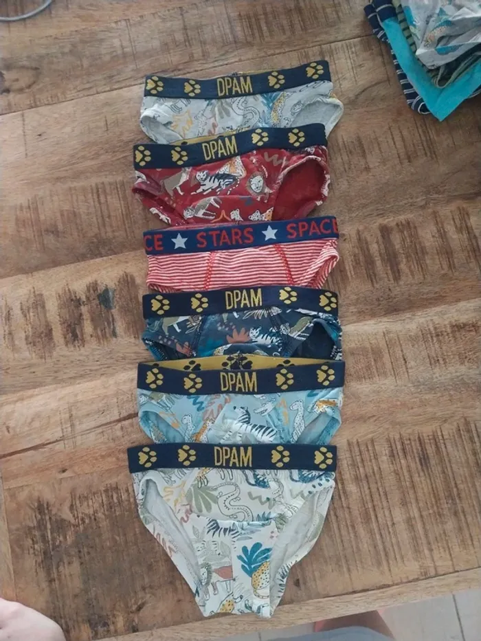 Lot de 6 slip dpam 2 ans
