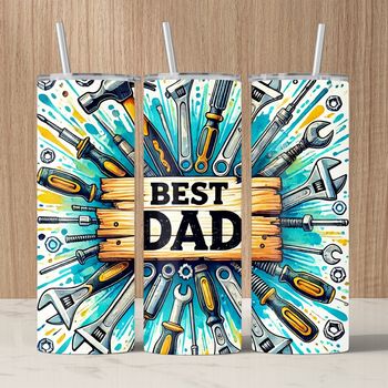 🔧 Tumbler isotherme – “Best Dad” spécial bricoleur 🛠️