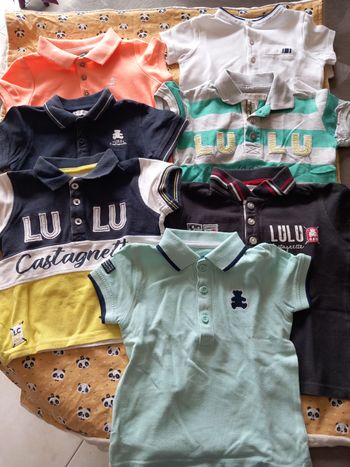 Lot 7 polos manches courtes 18 mois