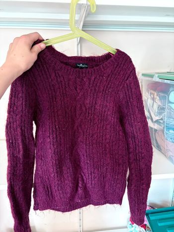 Pull en laine bordeaux