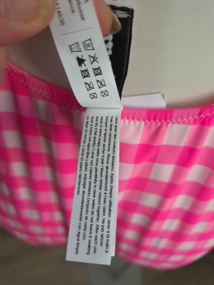 🌸joli maillot de bain 1 pièce Etam rose Gingham / Vichy femme T40 - photo numéro 9