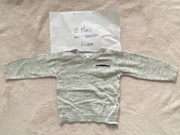 Lot de 3 pulls légers - 12 mois - Bout’chou, Kimbaloo - TBE - photo numéro 9