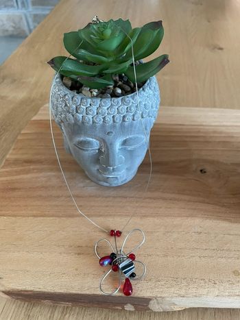 Collier fantaisie rouge