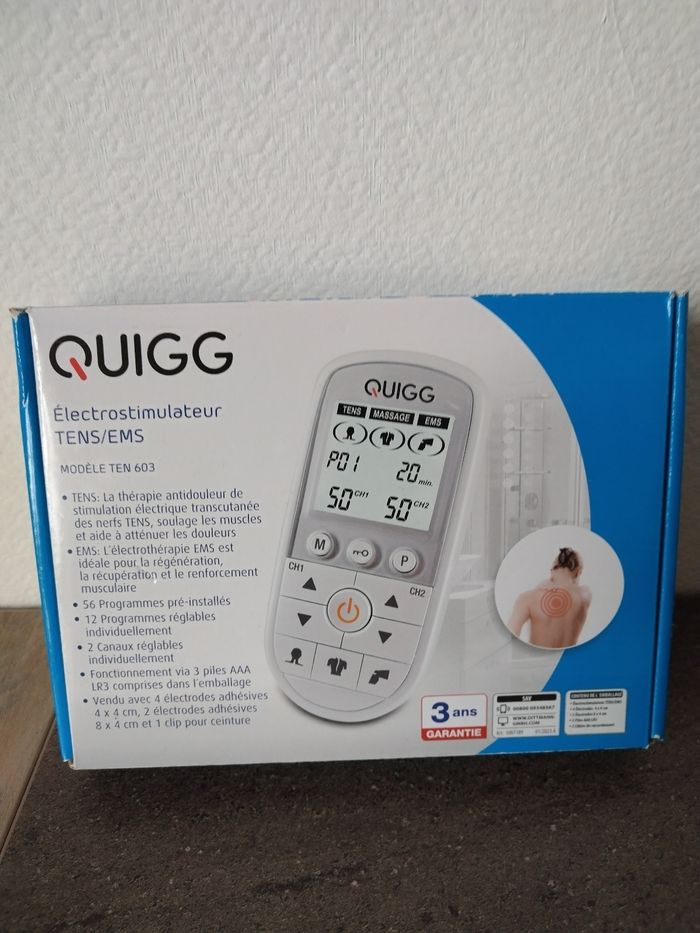 Electrostimulateur TENS/EMS QUIGG NEUF