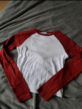 Haut bicolore rouge/blanc