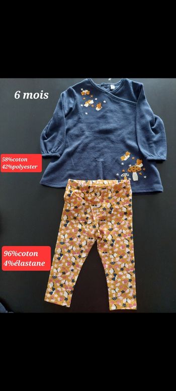 Ensemble leggin et haut fille 6mois 