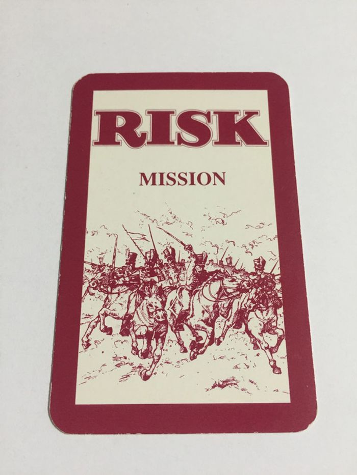 Carte mission détruire les armées bleues jeu de société Risk la conquête du monde Parker #A54 - photo numéro 2