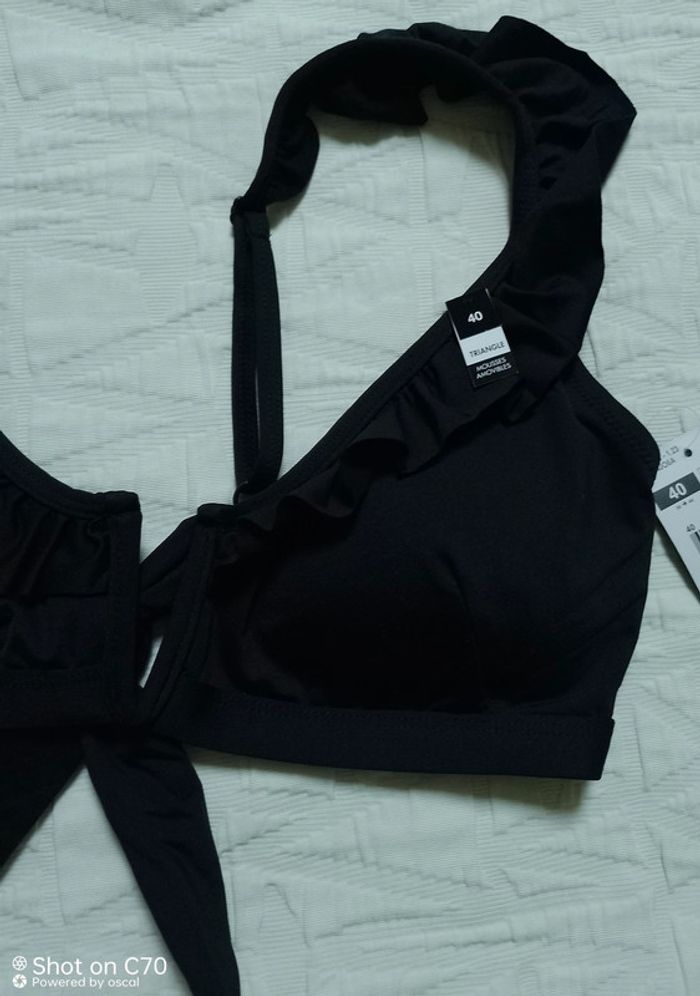 Gémo haut maillot bain noir taille 40 - photo numéro 3