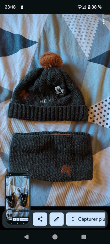 Bonnet cachecoup Mickey