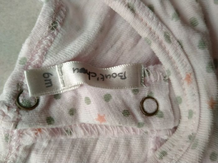 Pyjashort tout mignon rose Bout'chou. Bébé 6 mois - photo numéro 4