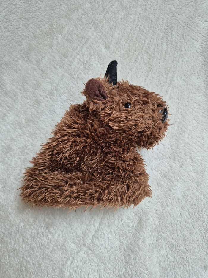 Peluche marionnette bison wisent