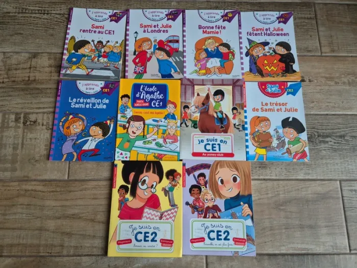 Lot de livres premières lectures CE1 CE2