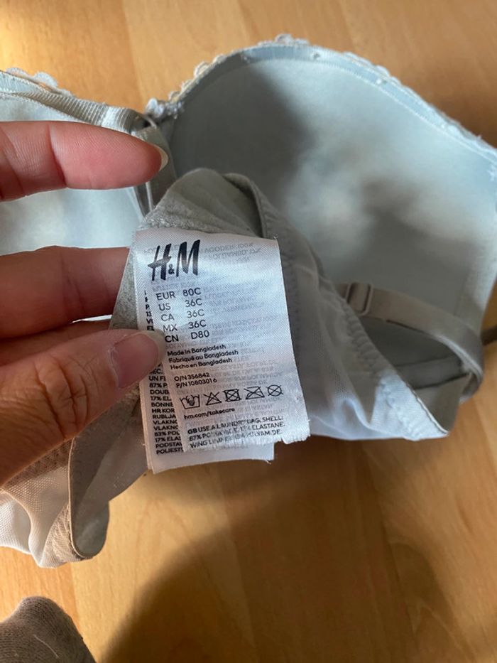 Soutien gorge H&M Taille 80 C = FR 95 C - photo numéro 4
