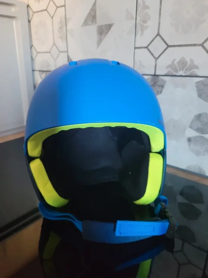 Casque enfant de ski bleu wedze xs avec protection interieur - photo numéro 2