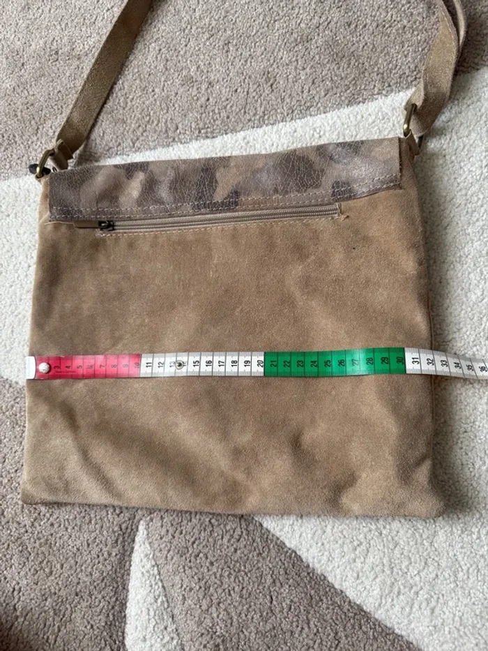 Sac bandoulière en cuir véritable – style militaire - photo numéro 7