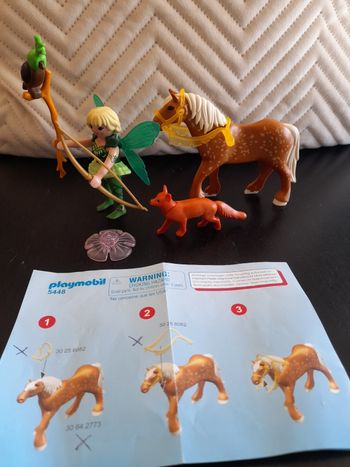 Playmobil 5448 Fée verte, cheval, renard et rapace