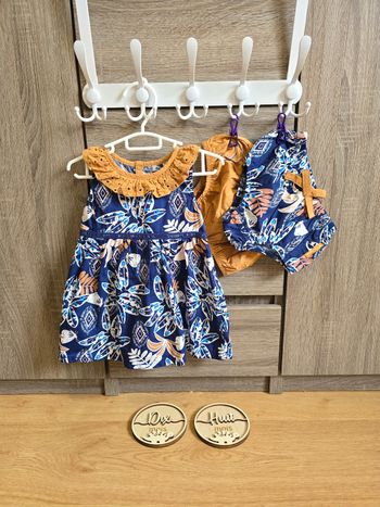 Vêtement Bébé Fille - Robe + 2 bloomers - Petit Béguin - 18 mois 86 cm