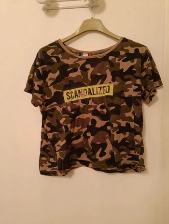 T-shirt Crop Top Jennyfer Camouflage