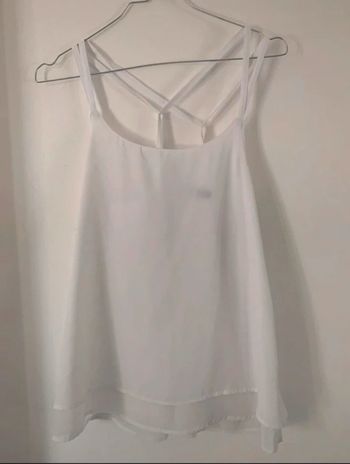 Top débardeur fines bretelles femme blanc In extenso taille 36