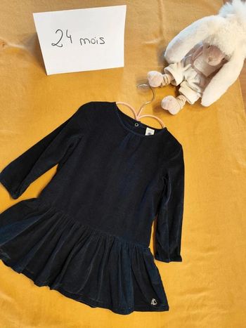 Robe velours légèrement côtelé 24 mois