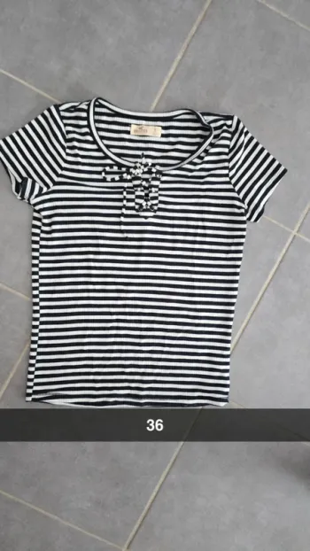 Tee shirt rayé Hollister