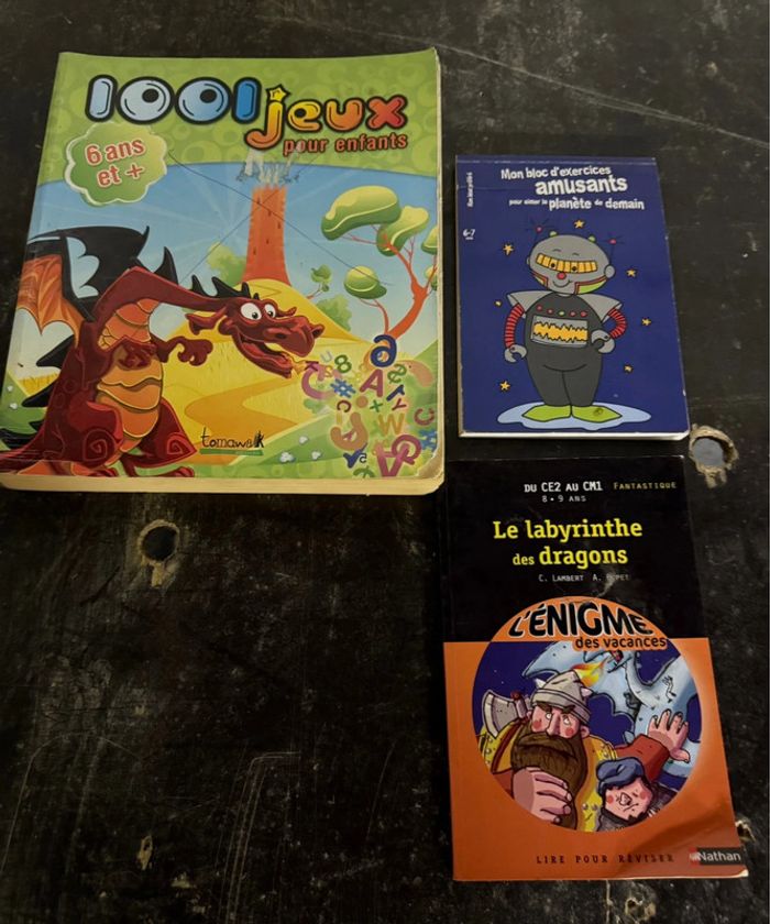 3 livres jeux 6 ans et plus