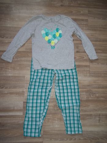 Pyjama (1) gris et turquoise ballons Tex 7/8 ans