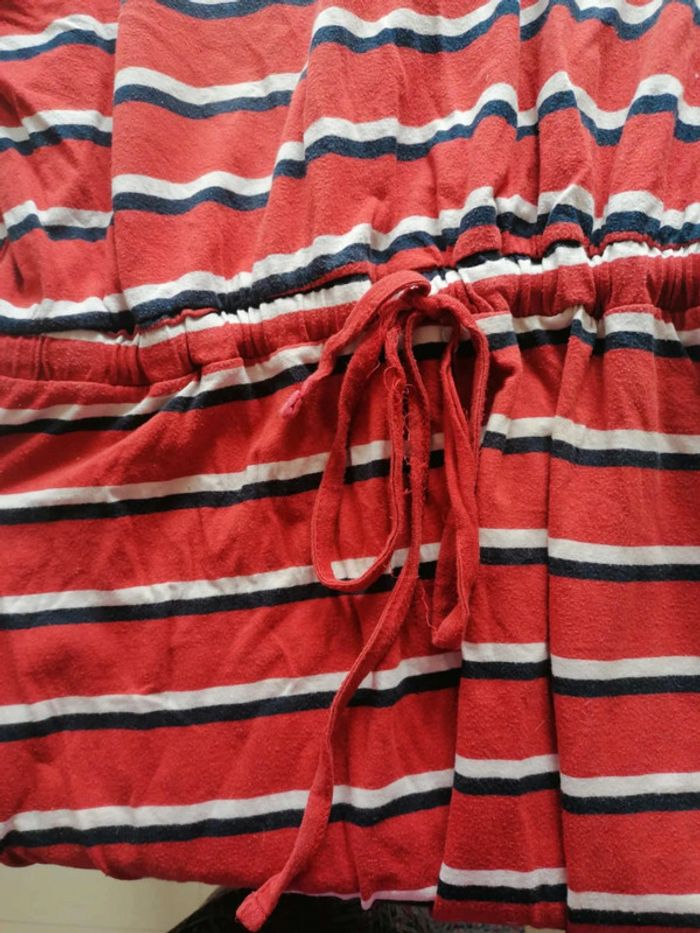 Robe rayé rouge blanc marine légère - photo numéro 4