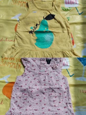 Lot de 2 tuniques 3 mois fille Kiabi