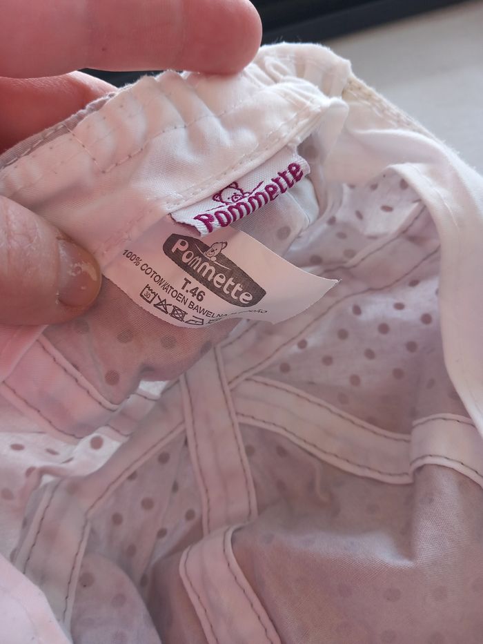 Casquette bébé grise et blanche T.46 - photo numéro 3
