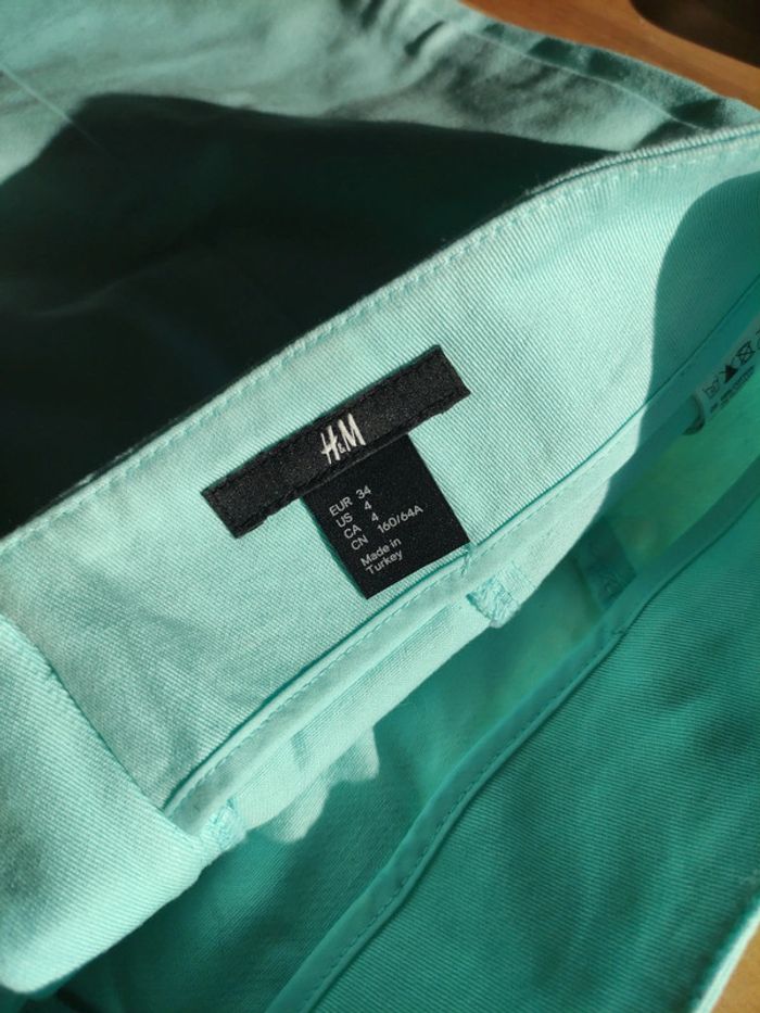 Jupe fendue bleu turquoise - photo numéro 3