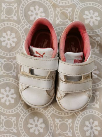 Baskets puma scratch blanc rose 21