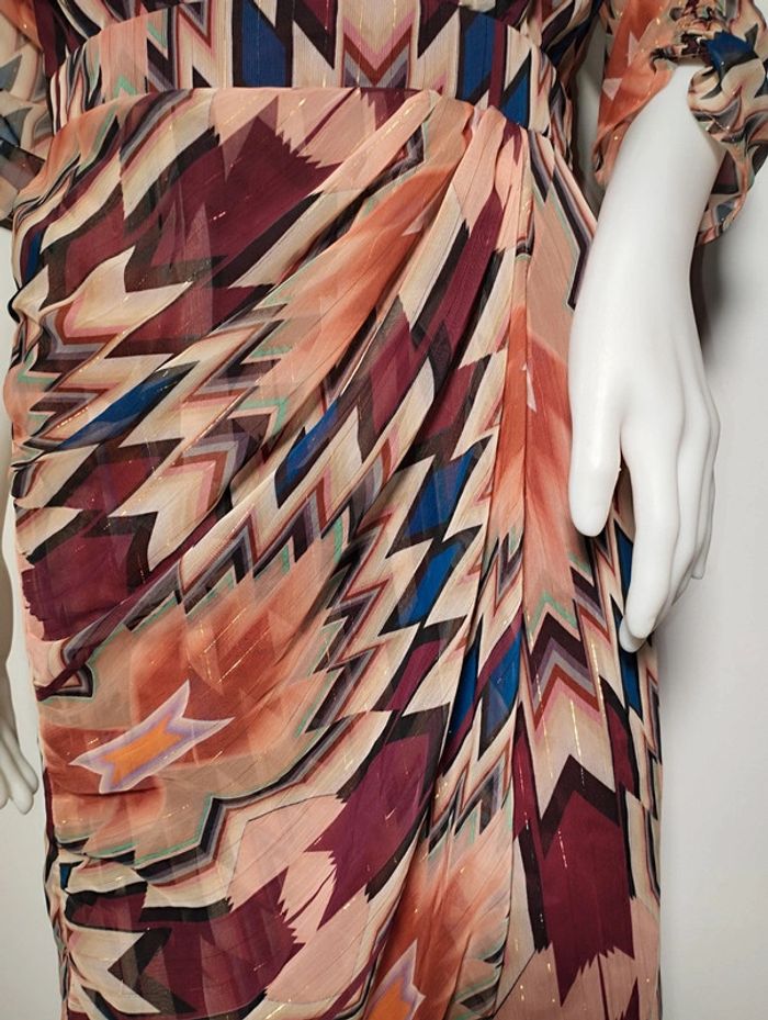 Robe multicolore et dorée taille 36 - photo numéro 4