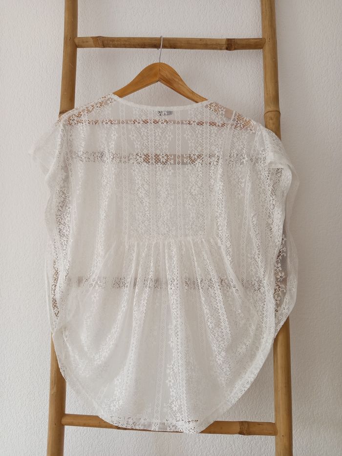 Joli haut blanc en dentelle Pimkie taille S - photo numéro 7