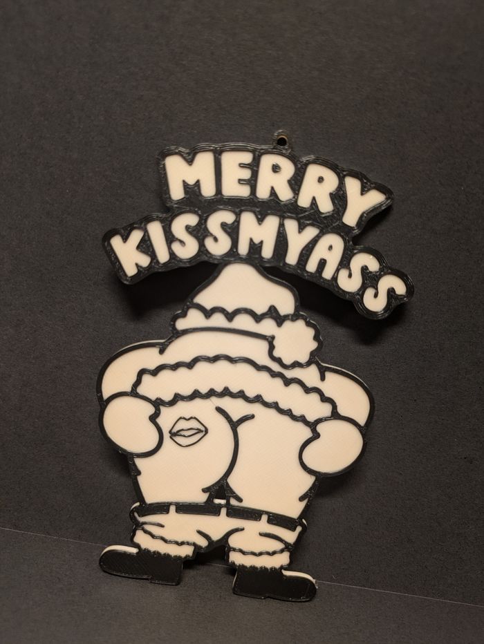 Décoration de sapin humoristique – “Merry Kissmyass” - photo numéro 2