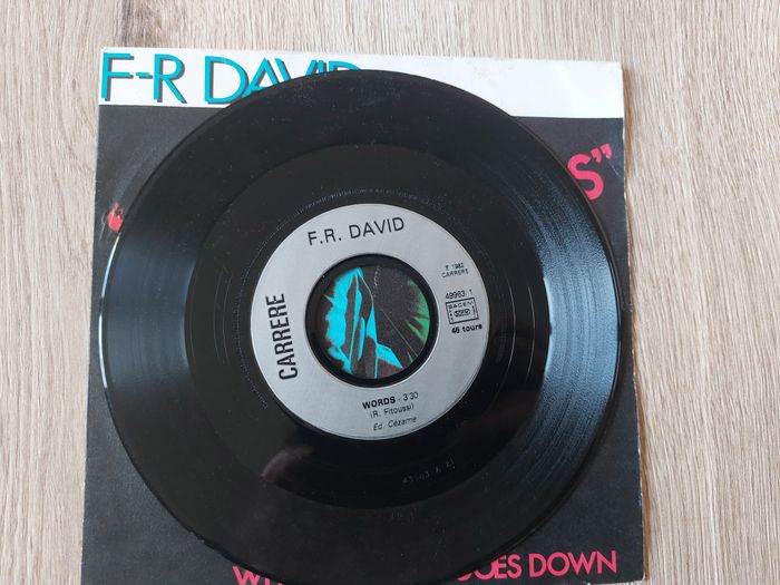 Disque vinyle 45 tours FR David Words - photo numéro 3