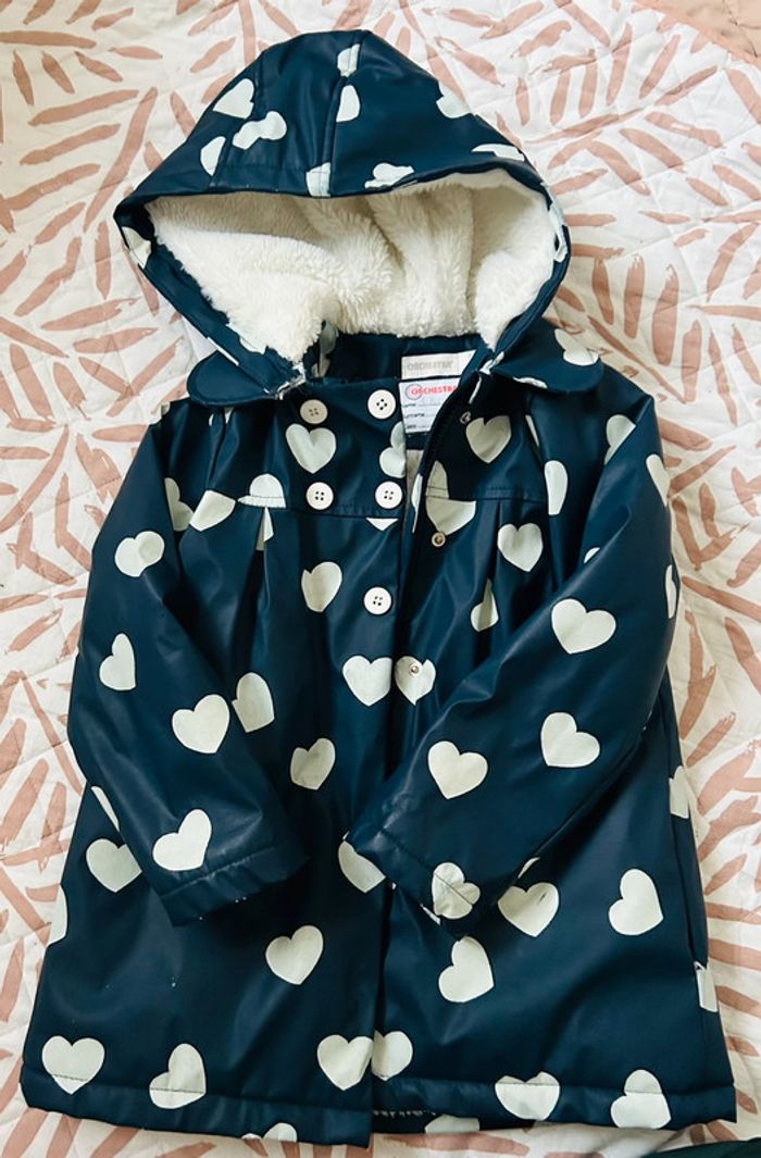 Veste imperméable fille cœur - photo numéro 2
