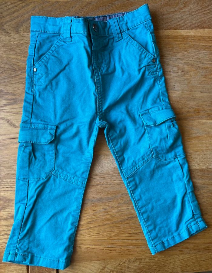 Pantalon cargo bleu 81cm 18m - photo numéro 3