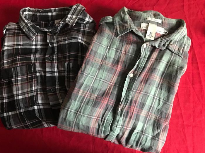 Lot de 2 chemises à carreaux H&M taille L et XL
