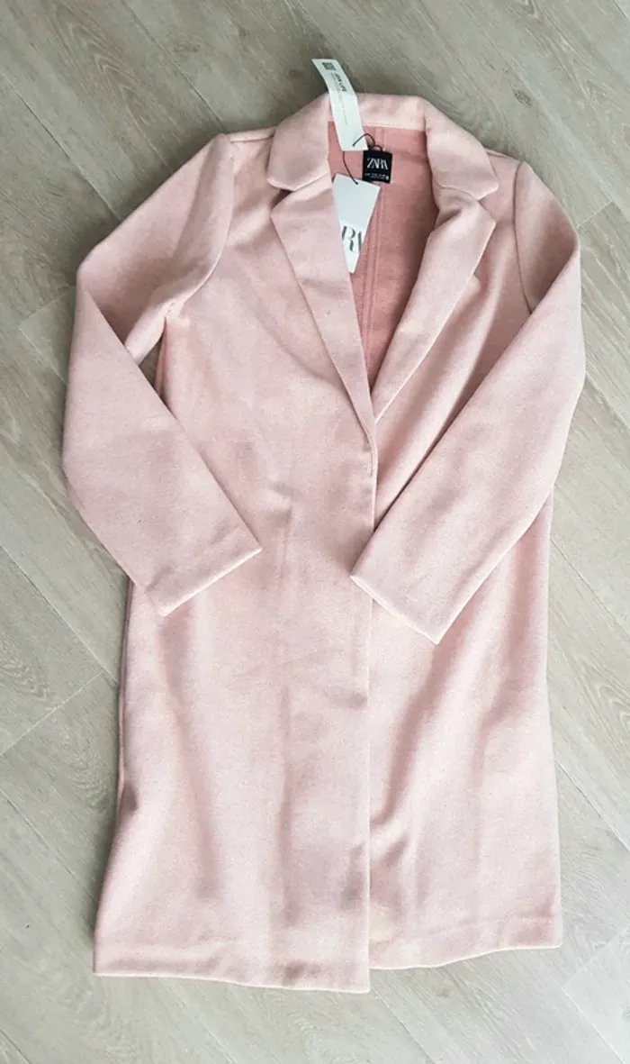 Manteau rose Zara taille M - neuf - photo numéro 3