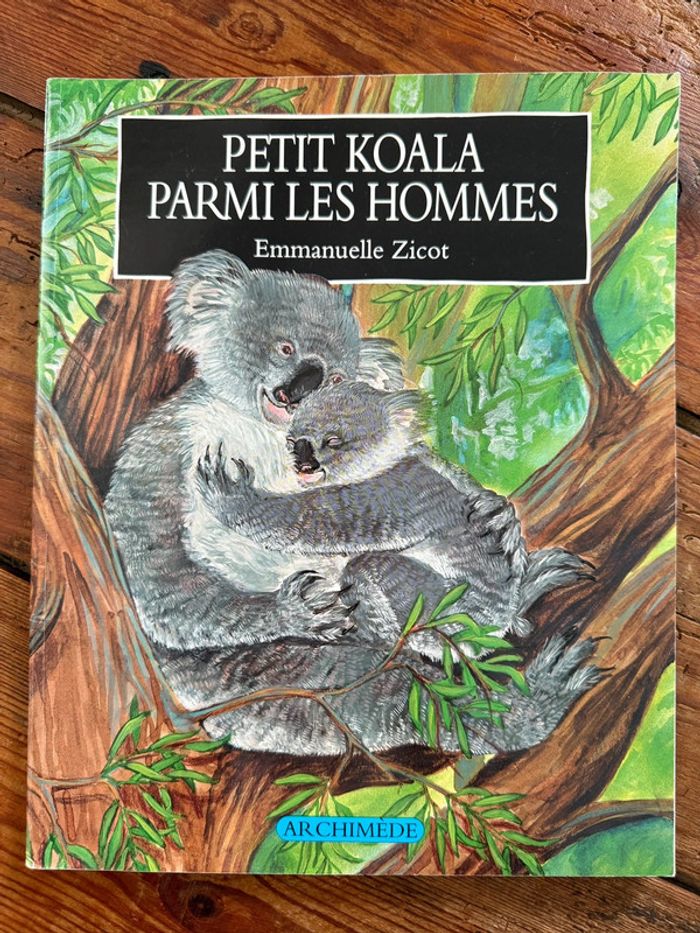 Livre album Petit Koala parmi les Hommes Emmanuelle Zicot archimede l’école des loisirs