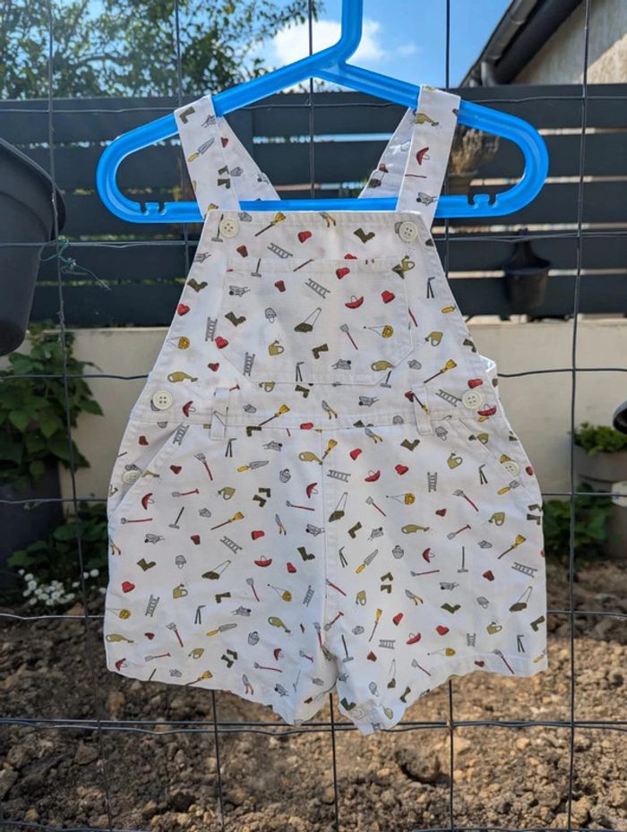 Salopette courte vintage du petit jardinier 🍓 18 mois Cyrillus