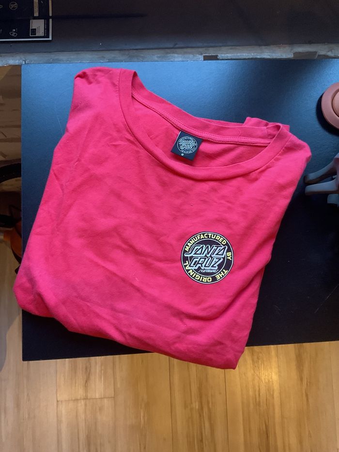 Tee-shirt manches longues rose Santa Cruz - photo numéro 3